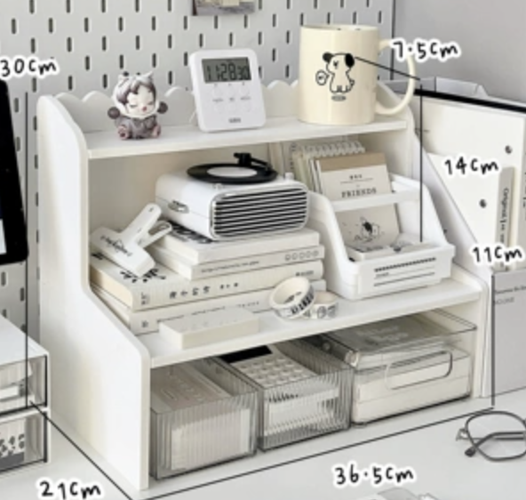 桌面置物架书桌文具整理神器收纳盒增高架办公室杂物小收纳架